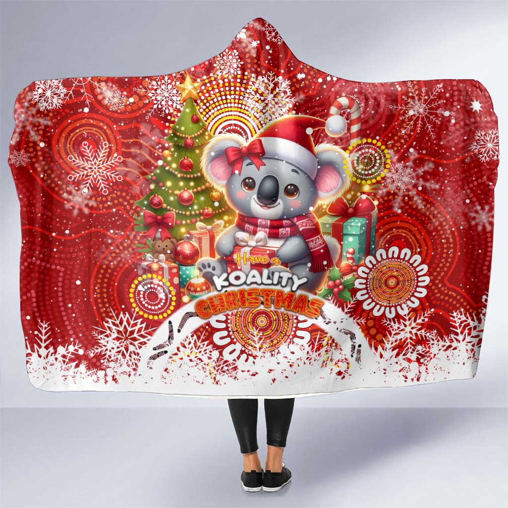 Koality Christmas Hooded Blanket Cute Aussie Koala Holiday - Aussie Hoodie