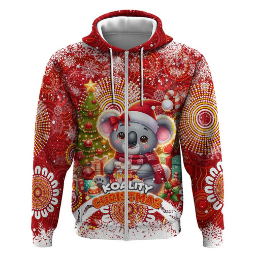 Koality Christmas Hoodie Cute Aussie Koala Holiday - Aussie Hoodie