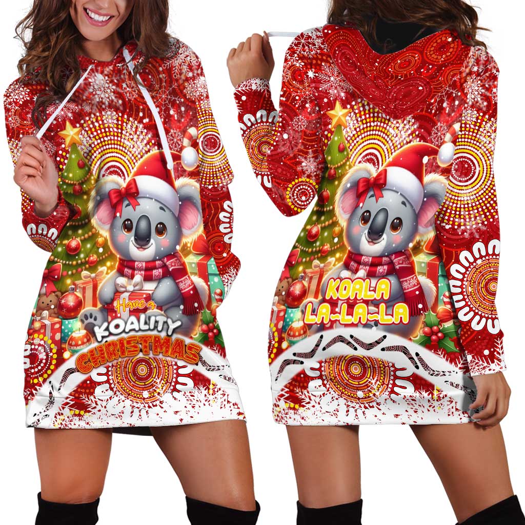 Koality Christmas Hoodie Dress Cute Aussie Koala Holiday - Aussie Hoodie