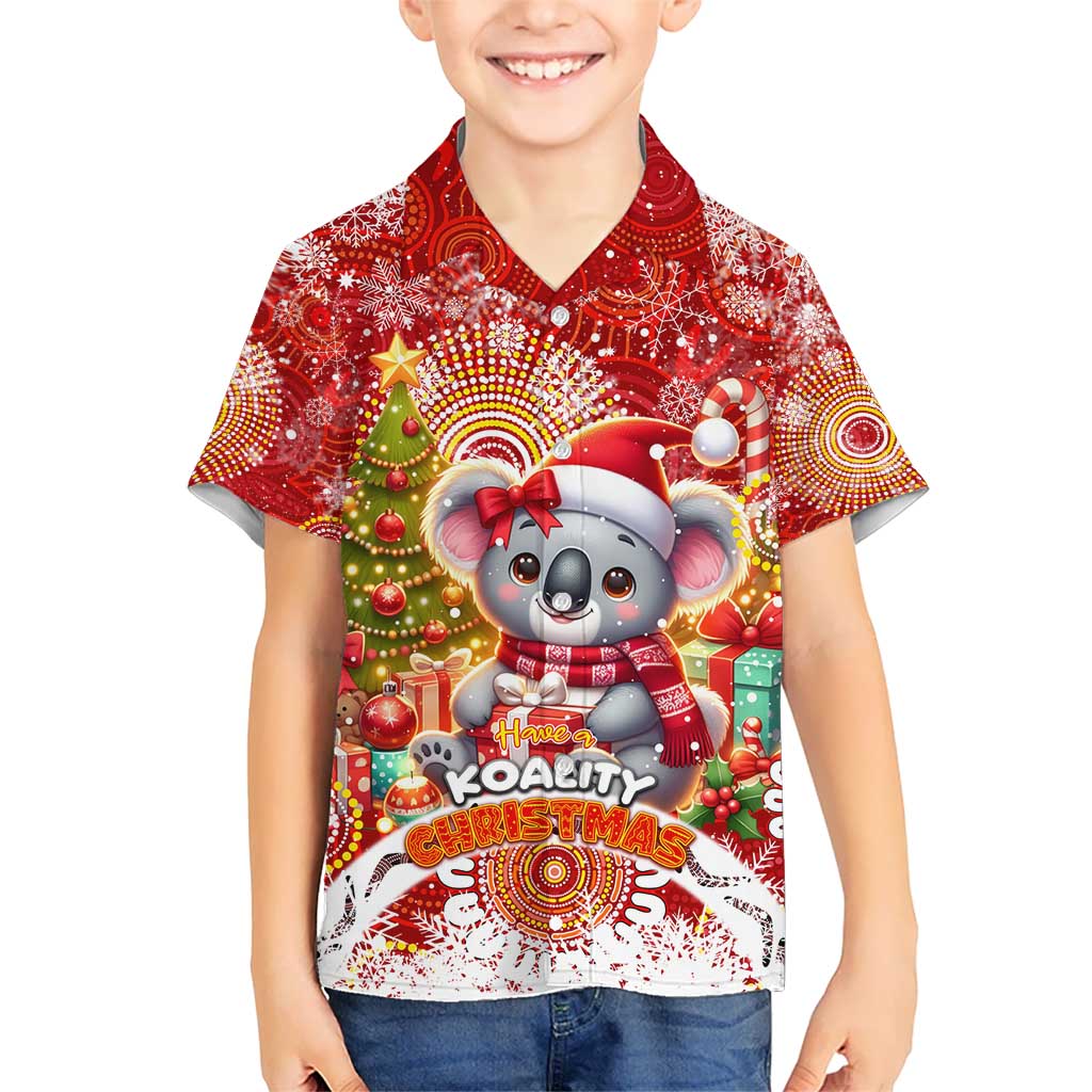 Koality Christmas Kid Hawaiian Shirt Cute Aussie Koala Holiday - Aussie Hoodie