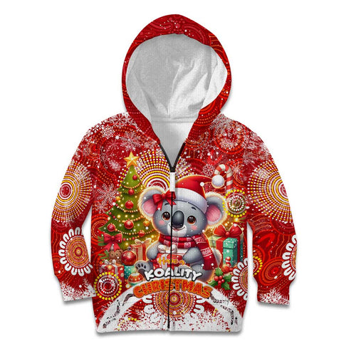 Koality Christmas Kid Hoodie Cute Aussie Koala Holiday - Aussie Hoodie
