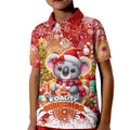 Koality Christmas Kid Polo Shirt Cute Aussie Koala Holiday - Aussie Hoodie