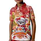 Koality Christmas Kid Polo Shirt Cute Aussie Koala Holiday - Aussie Hoodie