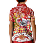 Koality Christmas Kid Polo Shirt Cute Aussie Koala Holiday - Aussie Hoodie