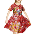 Koality Christmas Kid Short Sleeve Dress Cute Aussie Koala Holiday - Aussie Hoodie