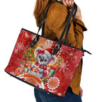 Koality Christmas Leather Tote Bag Cute Aussie Koala Holiday - Aussie Hoodie