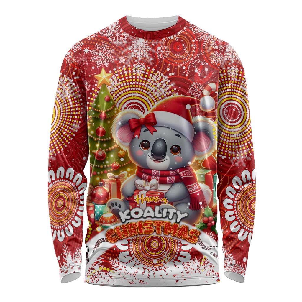 Koality Christmas Long Sleeve Shirt Cute Aussie Koala Holiday - Aussie Hoodie