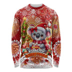 Koality Christmas Long Sleeve Shirt Cute Aussie Koala Holiday - Aussie Hoodie