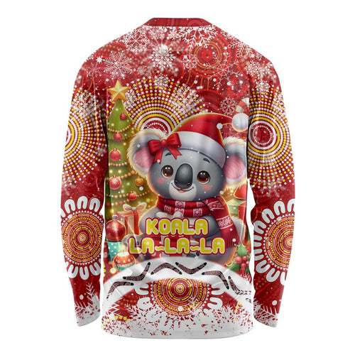 Koality Christmas Long Sleeve Shirt Cute Aussie Koala Holiday - Aussie Hoodie