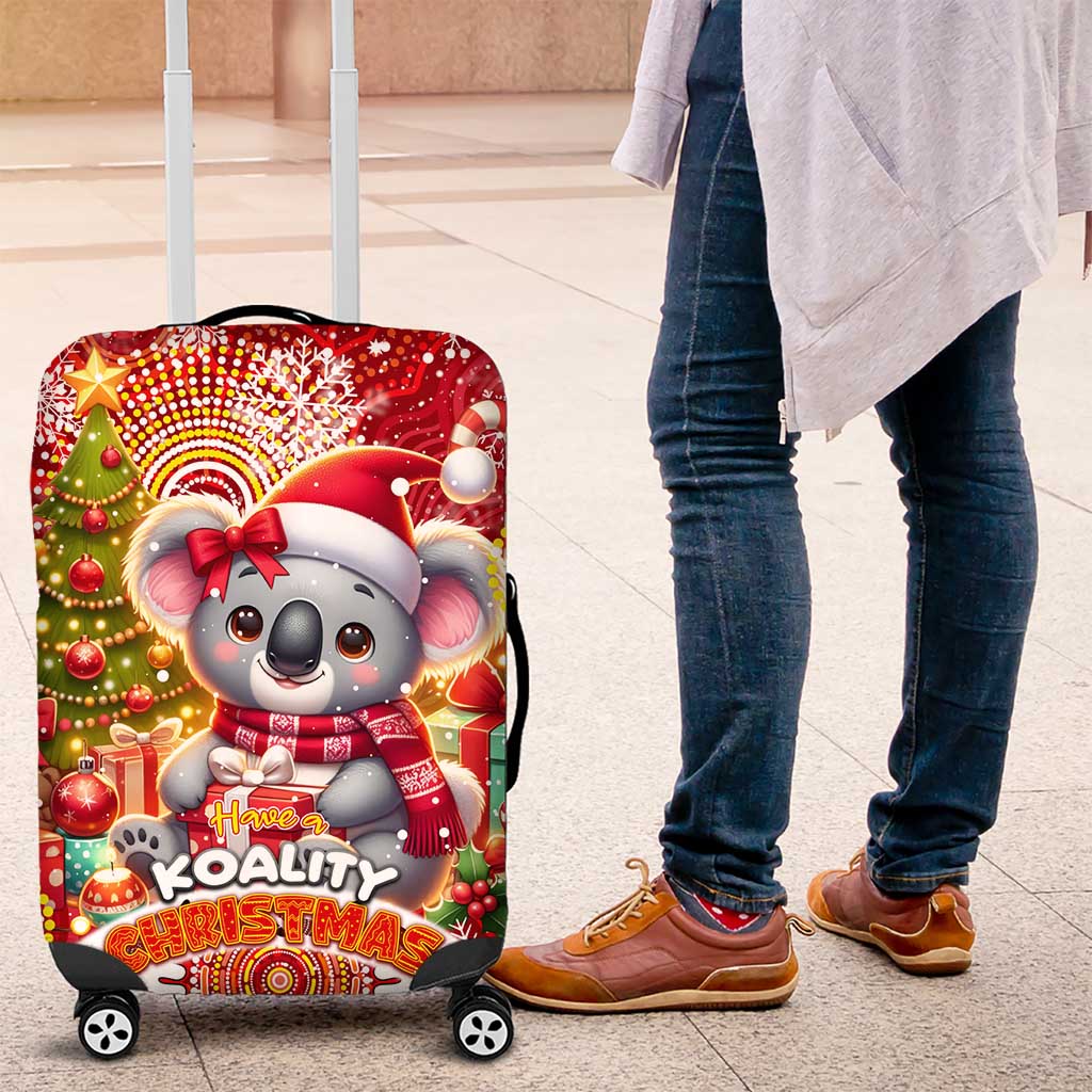 Koality Christmas Luggage Cover Cute Aussie Koala Holiday - Aussie Hoodie