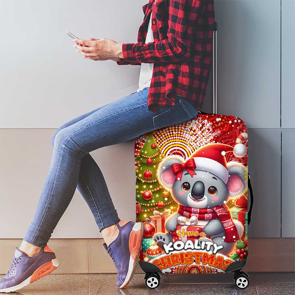 Koality Christmas Luggage Cover Cute Aussie Koala Holiday - Aussie Hoodie