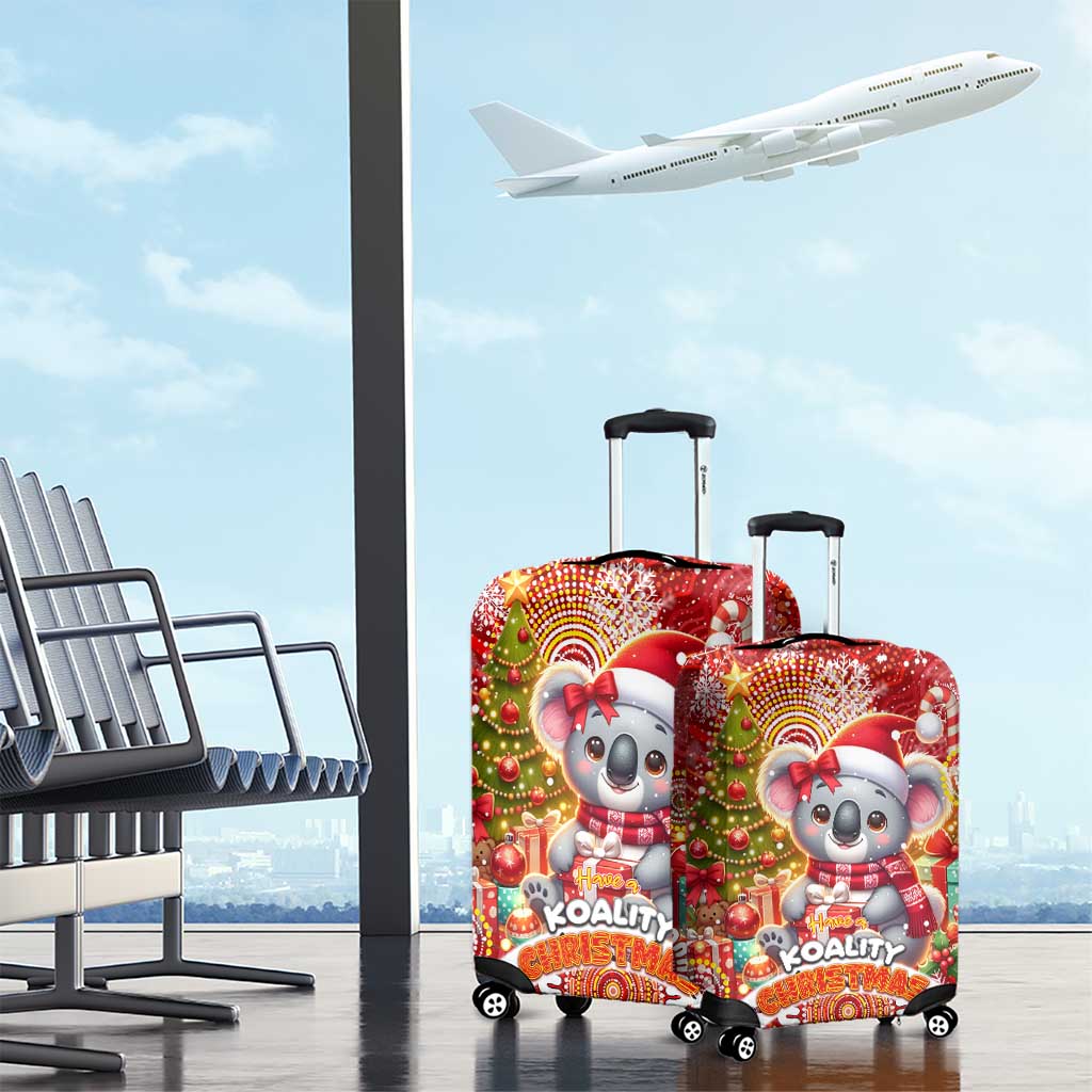 Koality Christmas Luggage Cover Cute Aussie Koala Holiday - Aussie Hoodie
