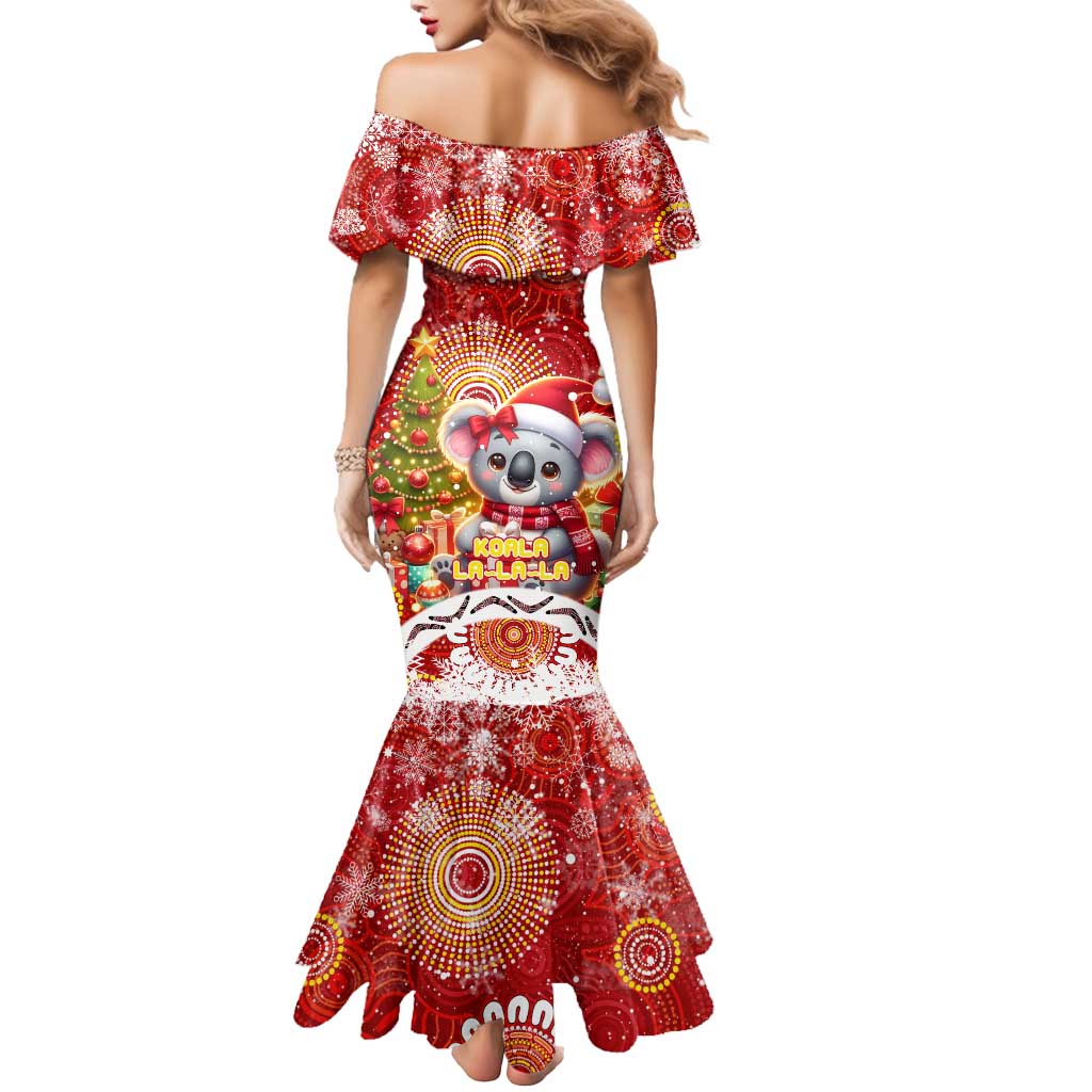 Koality Christmas Mermaid Dress Cute Aussie Koala Holiday - Aussie Hoodie