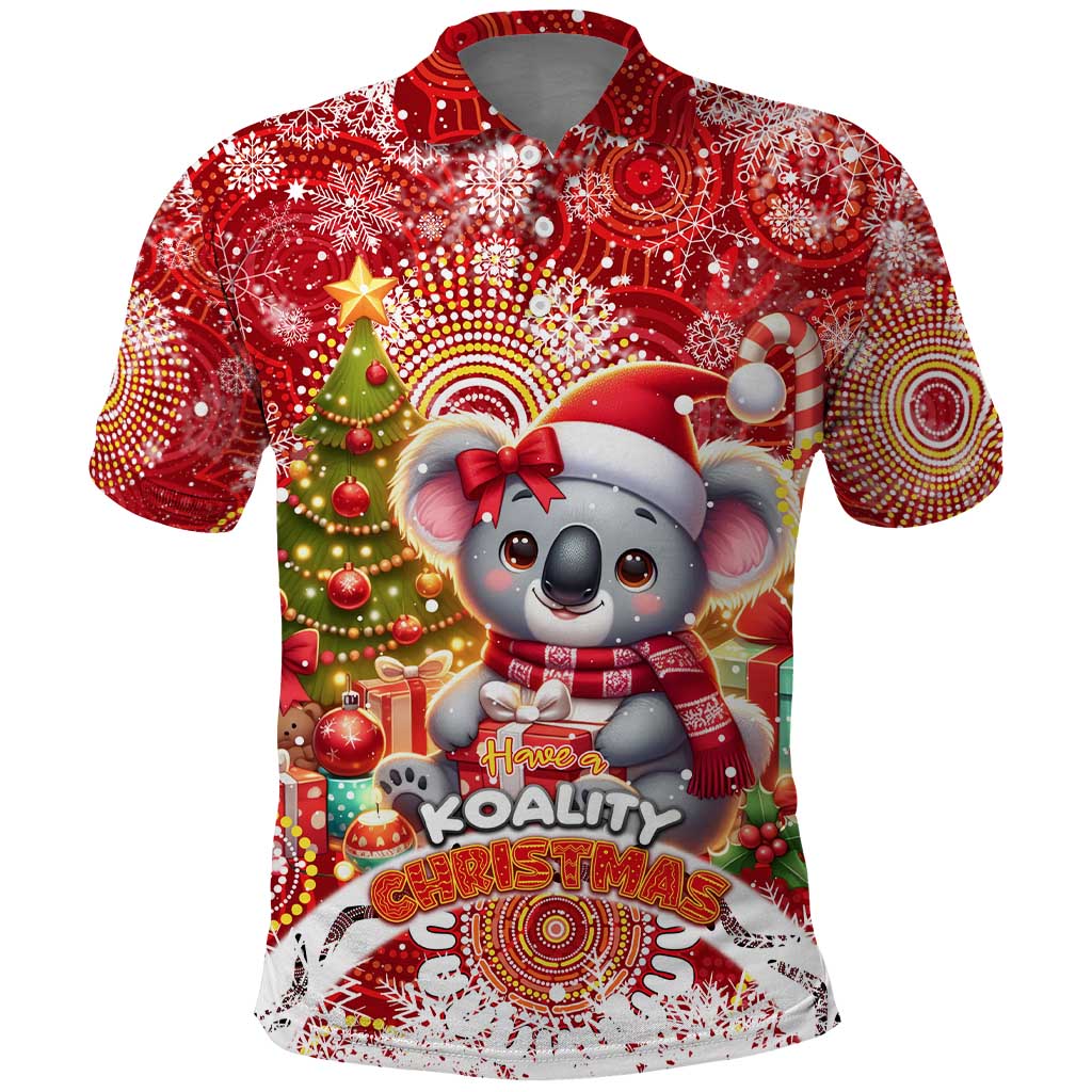 Koality Christmas Polo Shirt Cute Aussie Koala Holiday - Aussie Hoodie