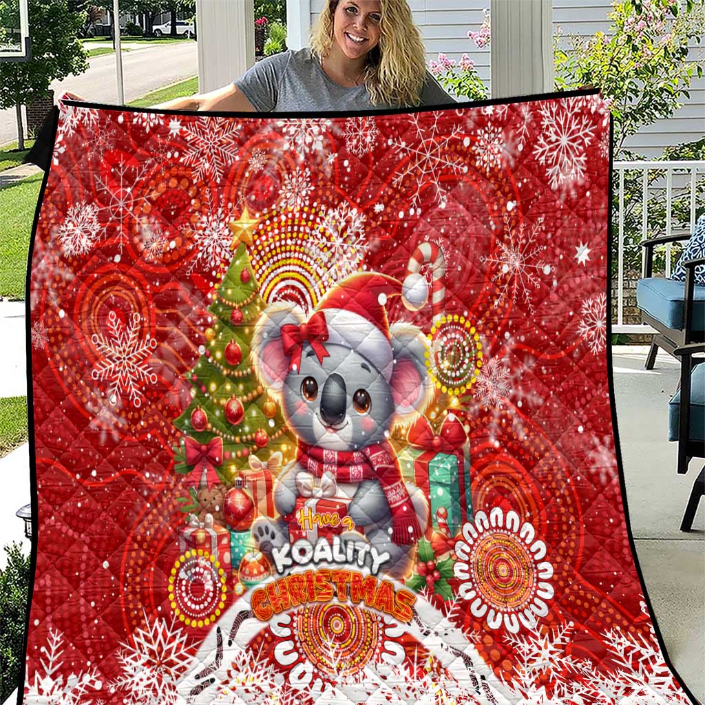 Koality Christmas Quilt Cute Aussie Koala Holiday - Aussie Hoodie