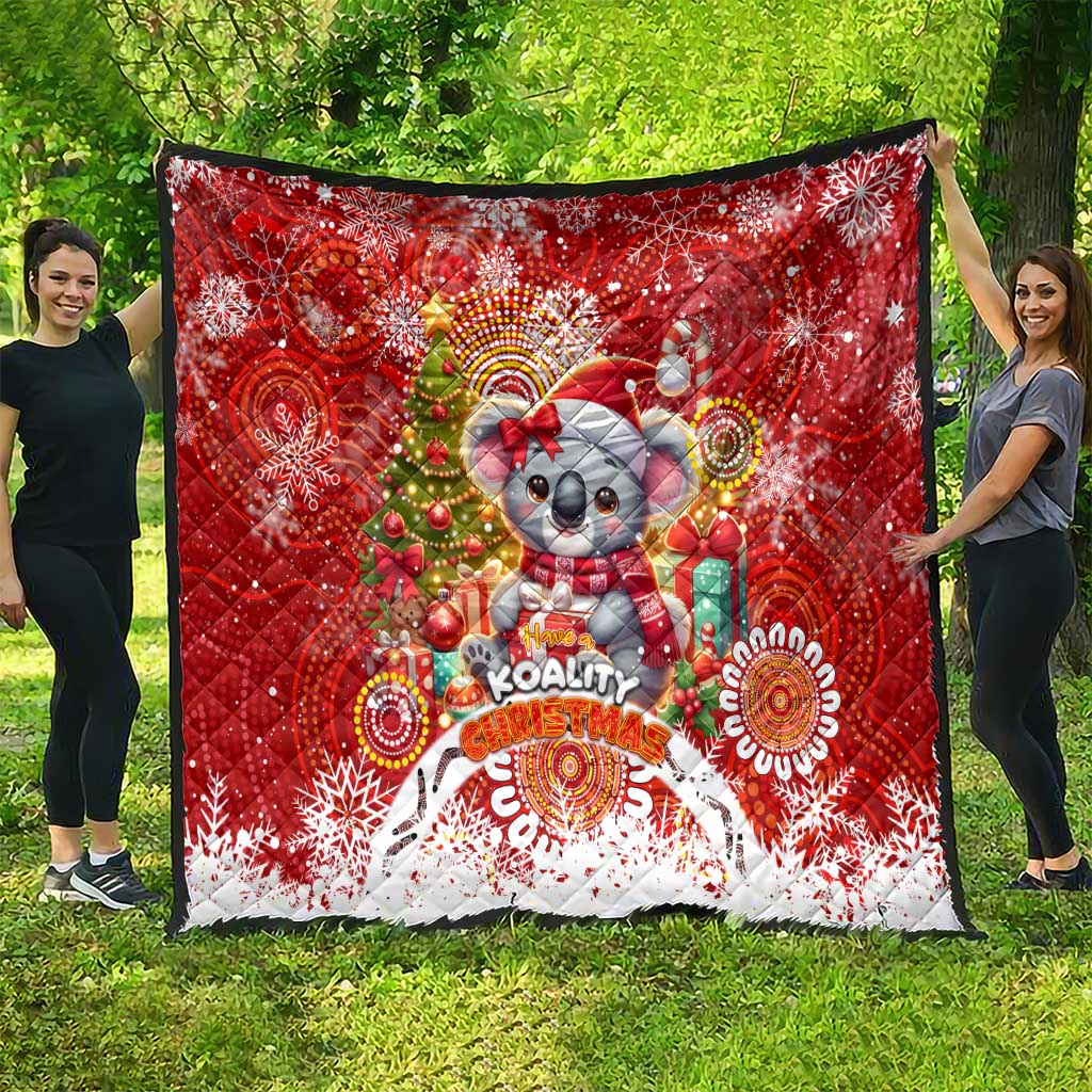 Koality Christmas Quilt Cute Aussie Koala Holiday - Aussie Hoodie