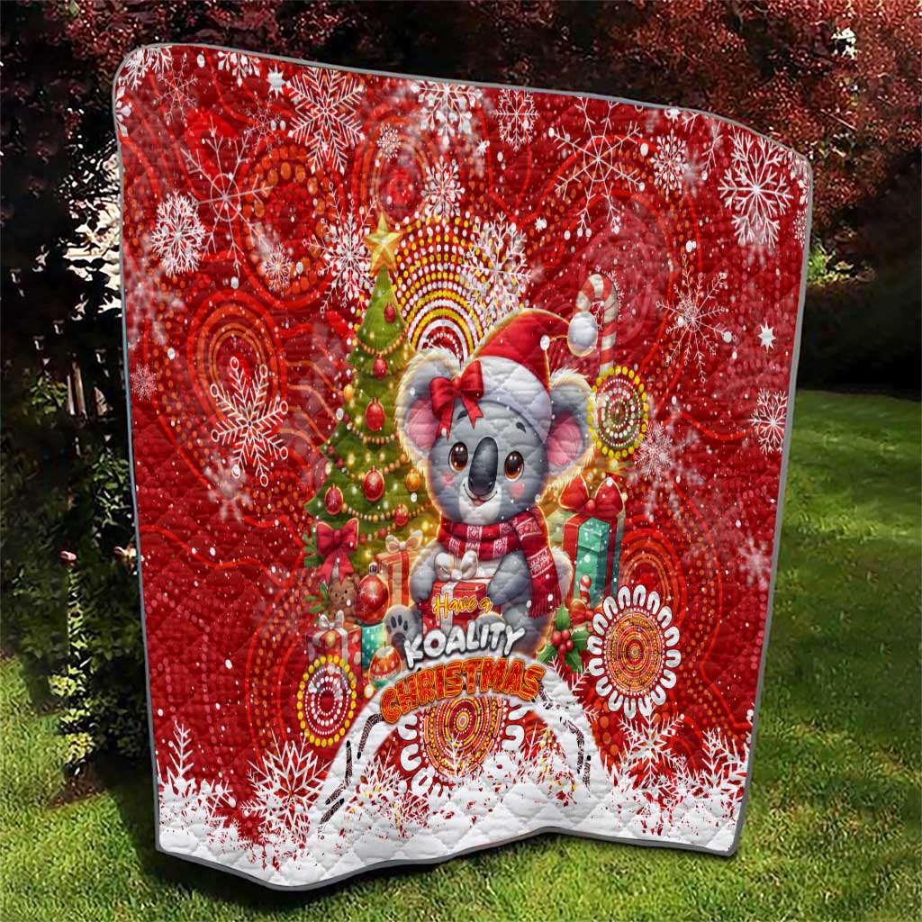 Koality Christmas Quilt Cute Aussie Koala Holiday - Aussie Hoodie