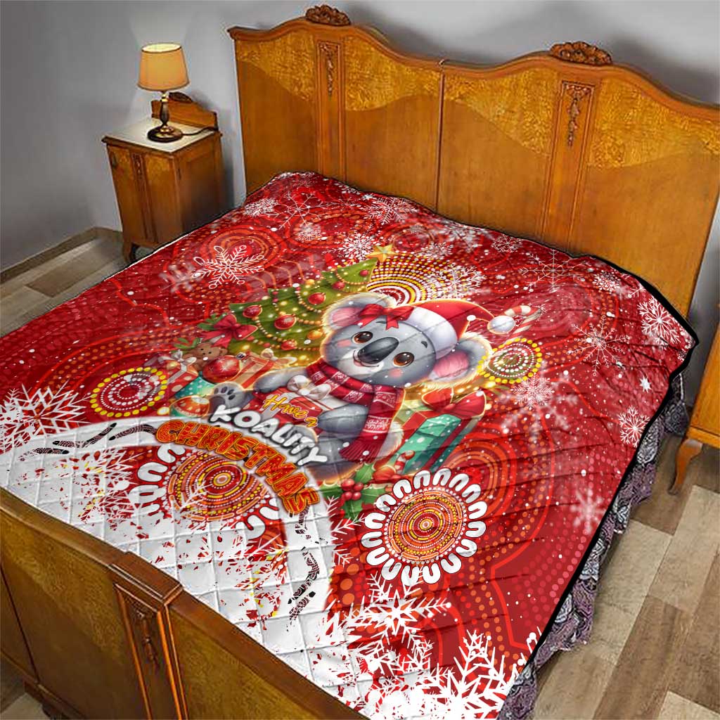 Koality Christmas Quilt Cute Aussie Koala Holiday - Aussie Hoodie