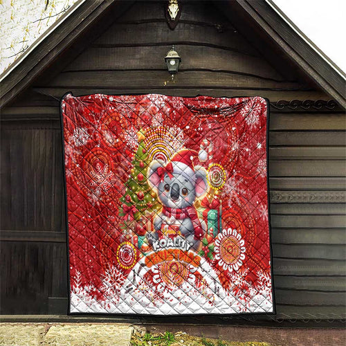 Koality Christmas Quilt Cute Aussie Koala Holiday - Aussie Hoodie