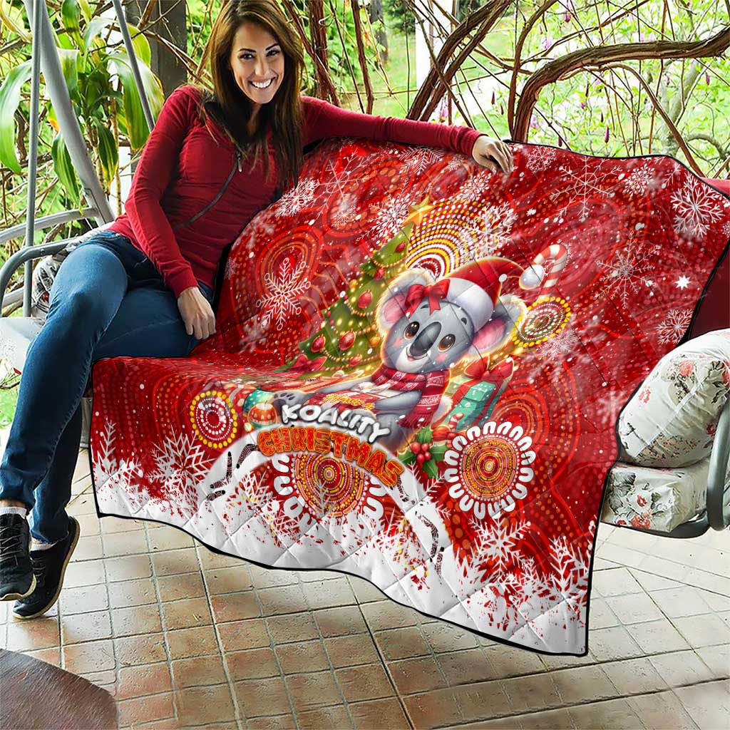 Koality Christmas Quilt Cute Aussie Koala Holiday - Aussie Hoodie