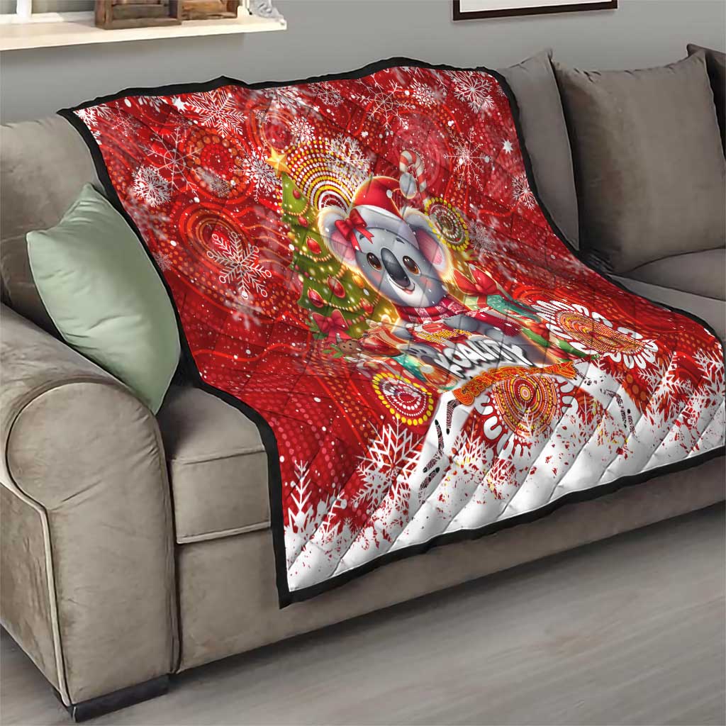 Koality Christmas Quilt Cute Aussie Koala Holiday - Aussie Hoodie