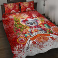 Koality Christmas Quilt Bed Set Cute Aussie Koala Holiday - Aussie Hoodie