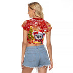 Koality Christmas Raglan Cropped T Shirt Cute Aussie Koala Holiday - Aussie Hoodie
