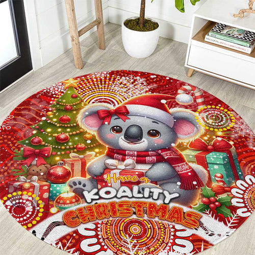 Koality Christmas Round Carpet Cute Aussie Koala Holiday - Aussie Hoodie
