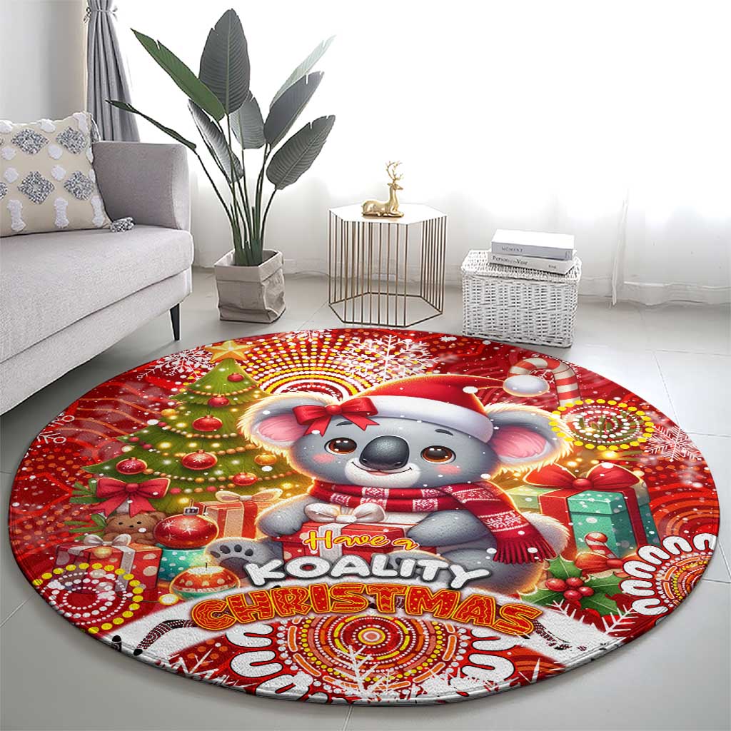 Koality Christmas Round Carpet Cute Aussie Koala Holiday - Aussie Hoodie