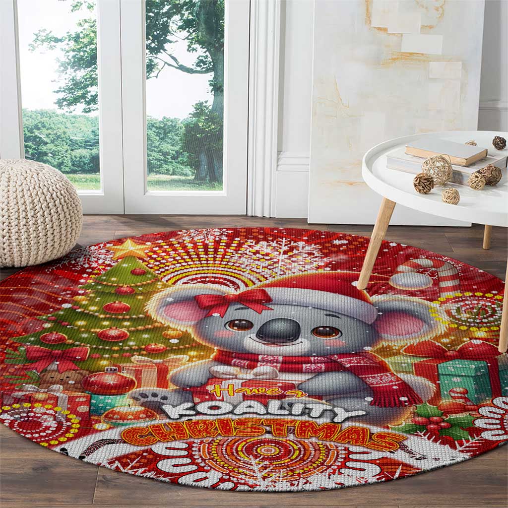 Koality Christmas Round Carpet Cute Aussie Koala Holiday - Aussie Hoodie