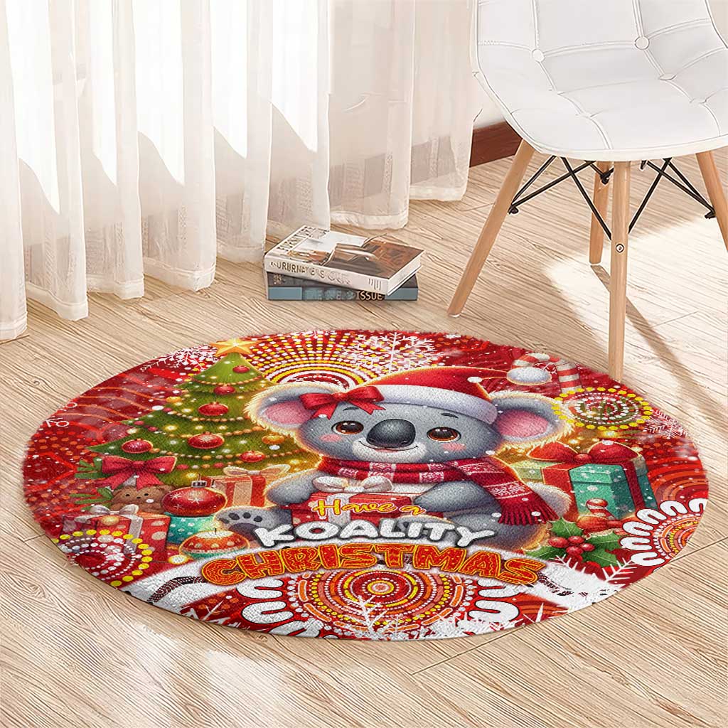 Koality Christmas Round Carpet Cute Aussie Koala Holiday - Aussie Hoodie