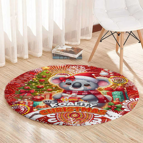 Koality Christmas Round Carpet Cute Aussie Koala Holiday - Aussie Hoodie