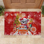 Koality Christmas Rubber Doormat Cute Aussie Koala Holiday - Aussie Hoodie
