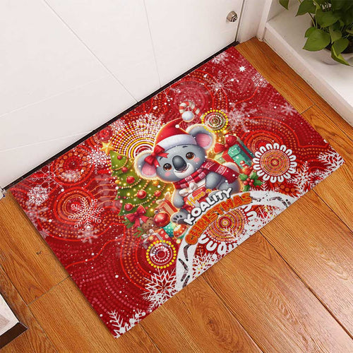 Koality Christmas Rubber Doormat Cute Aussie Koala Holiday - Aussie Hoodie