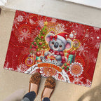 Koality Christmas Rubber Doormat Cute Aussie Koala Holiday - Aussie Hoodie