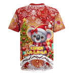 Koality Christmas Rugby Jersey Cute Aussie Koala Holiday - Aussie Hoodie