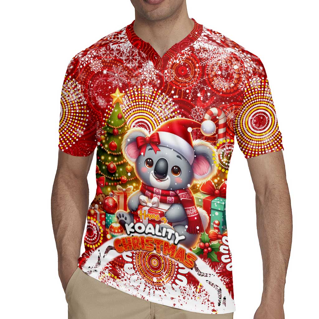 Koality Christmas Rugby Jersey Cute Aussie Koala Holiday - Aussie Hoodie