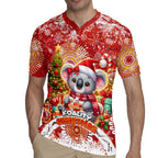 Koality Christmas Rugby Jersey Cute Aussie Koala Holiday - Aussie Hoodie