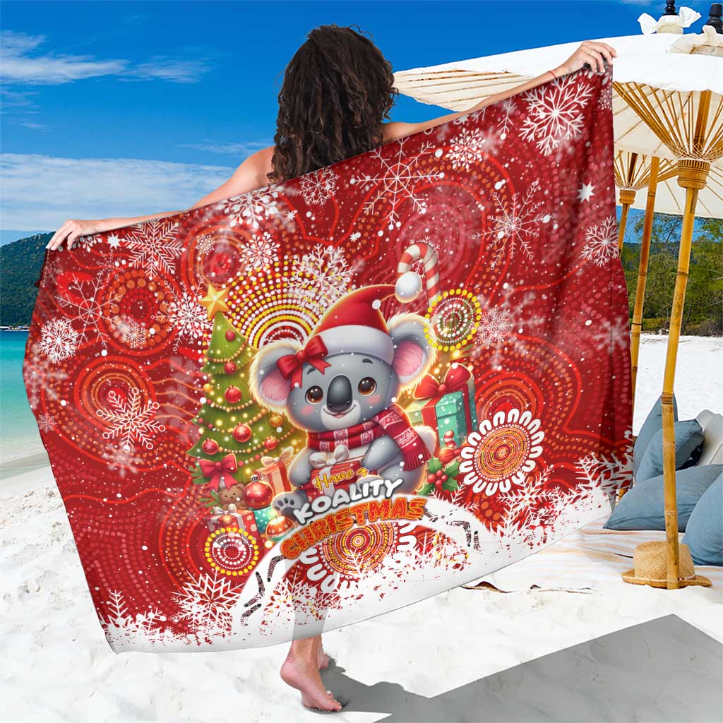 Koality Christmas Sarong Cute Aussie Koala Holiday - Aussie Hoodie