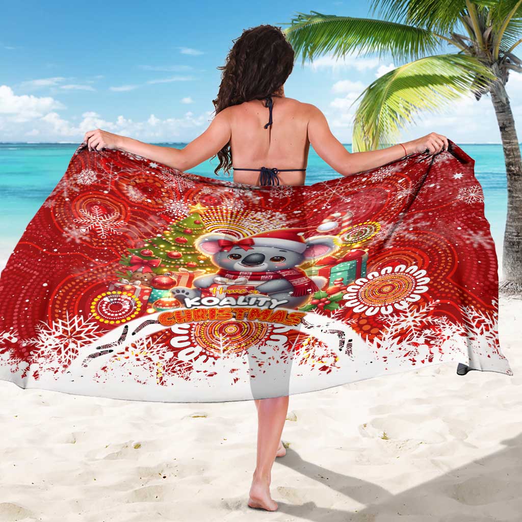Koality Christmas Sarong Cute Aussie Koala Holiday - Aussie Hoodie