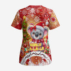 Koality Christmas Scrub Top Cute Aussie Koala Holiday - Aussie Hoodie