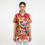 Koality Christmas Scrub Top Cute Aussie Koala Holiday - Aussie Hoodie
