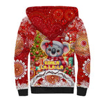 Koality Christmas Sherpa Hoodie Cute Aussie Koala Holiday - Aussie Hoodie