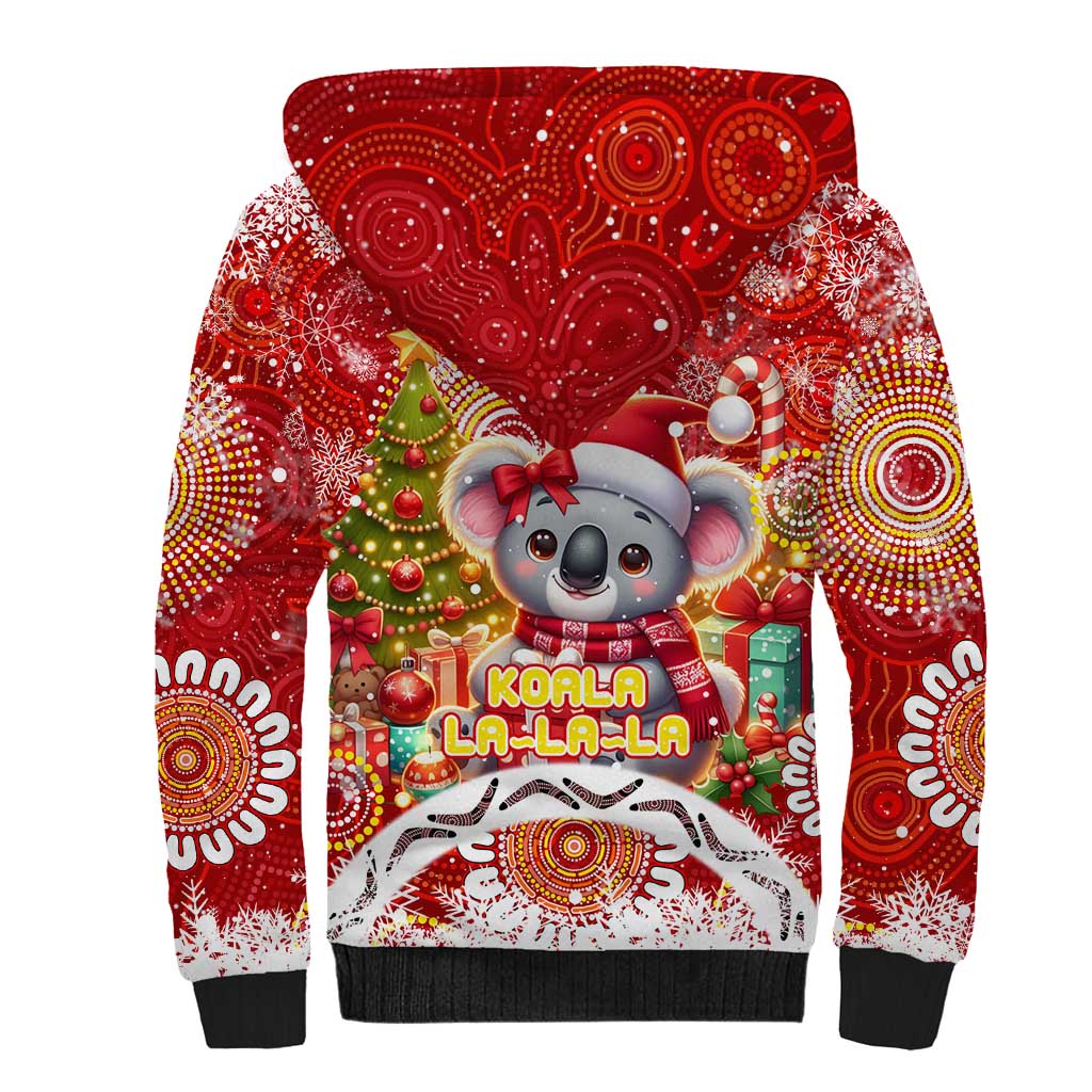 Koality Christmas Sherpa Hoodie Cute Aussie Koala Holiday - Aussie Hoodie
