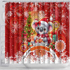 Koality Christmas Shower Curtain Cute Aussie Koala Holiday - Aussie Hoodie