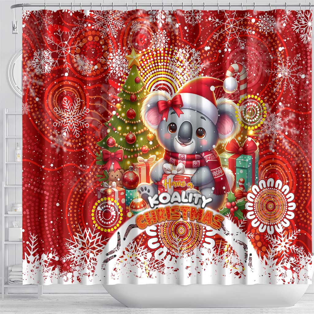 Koality Christmas Shower Curtain Cute Aussie Koala Holiday - Aussie Hoodie