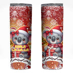 Koality Christmas Skinny Tumbler Cute Aussie Koala Holiday - Aussie Hoodie