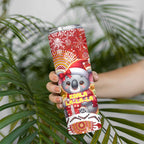Koality Christmas Skinny Tumbler Cute Aussie Koala Holiday - Aussie Hoodie