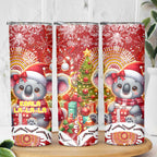 Koality Christmas Skinny Tumbler Cute Aussie Koala Holiday - Aussie Hoodie