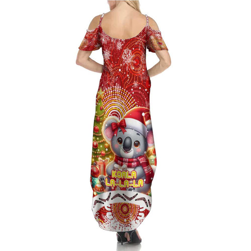 Koality Christmas Summer Maxi Dress Cute Aussie Koala Holiday - Aussie Hoodie